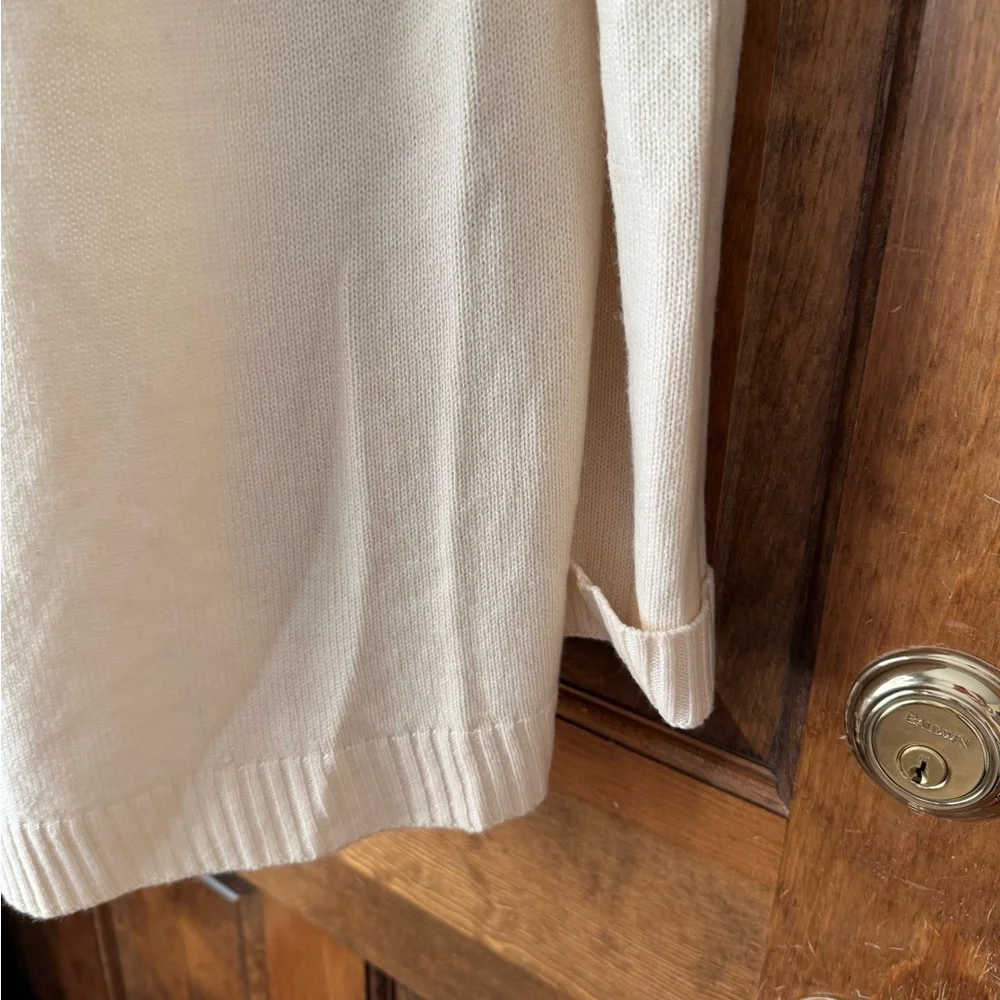 Banana Republic Cream Open Front Cashmere Sweater Medium
